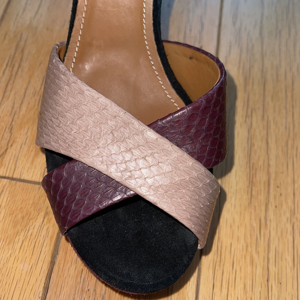 New See by Chloe 5 inch Heel size 41 Suede Snakeskin - Picture 6 of 8